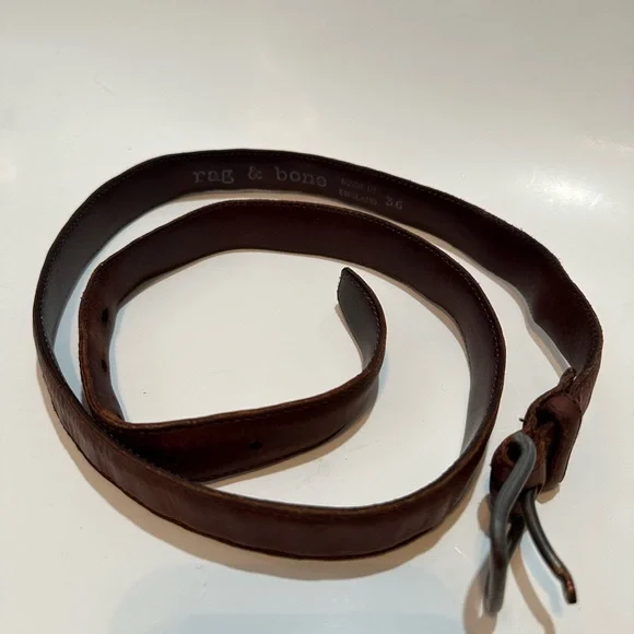 RAG & BONE Brown Leather Belt Women’s Size 36 Made In England rag & bone Rebound Leather Belt | Saks Fifth Avenue main image 3